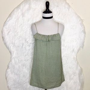 J.Crew Printed Ruffle Tank Top